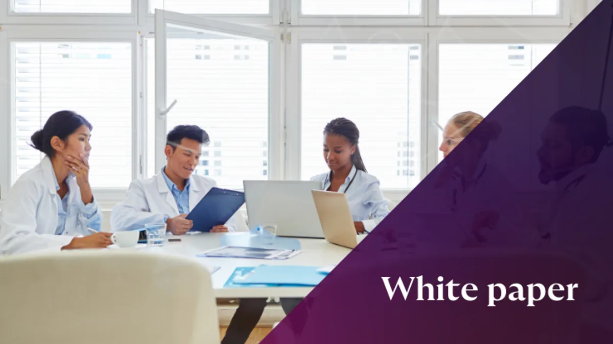 Cover of the white paper on achieving HCP 360 with CRM integrations for events.